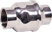 Clapet anti retour inox 304 à disque embouti - Joint FPM Taraudé BSP