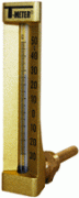 Thermomètre vertical industriel Equerre Hauteur 150 mm Plongeur 100 mm